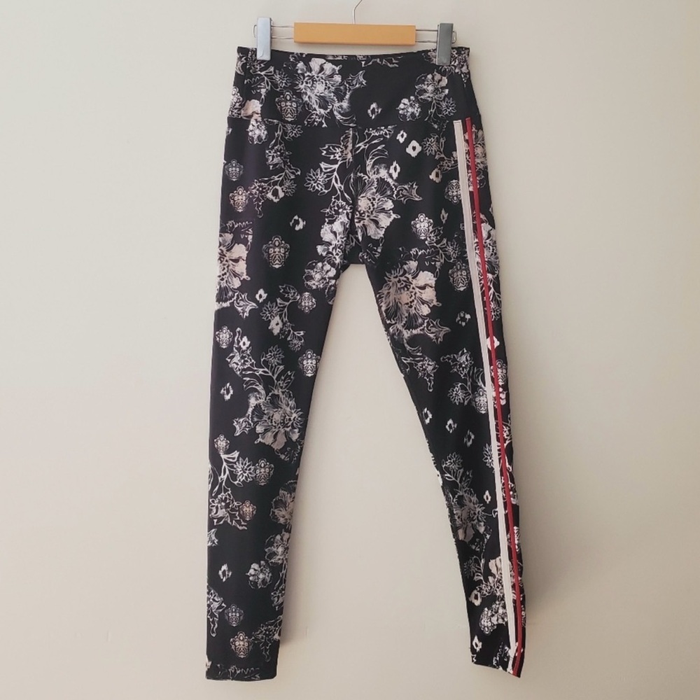 FP Movement by Free People Black Floral Leggings